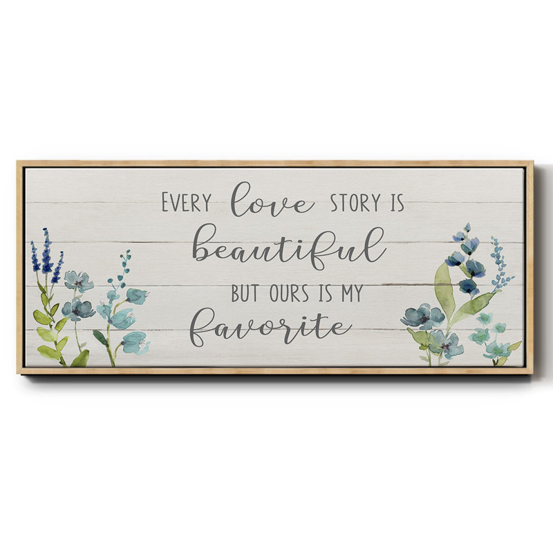 Love Story - toile encadrée, H 8 po x l 20 po