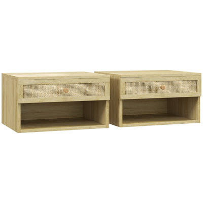 40cm W Engineered Wood Bedside Table