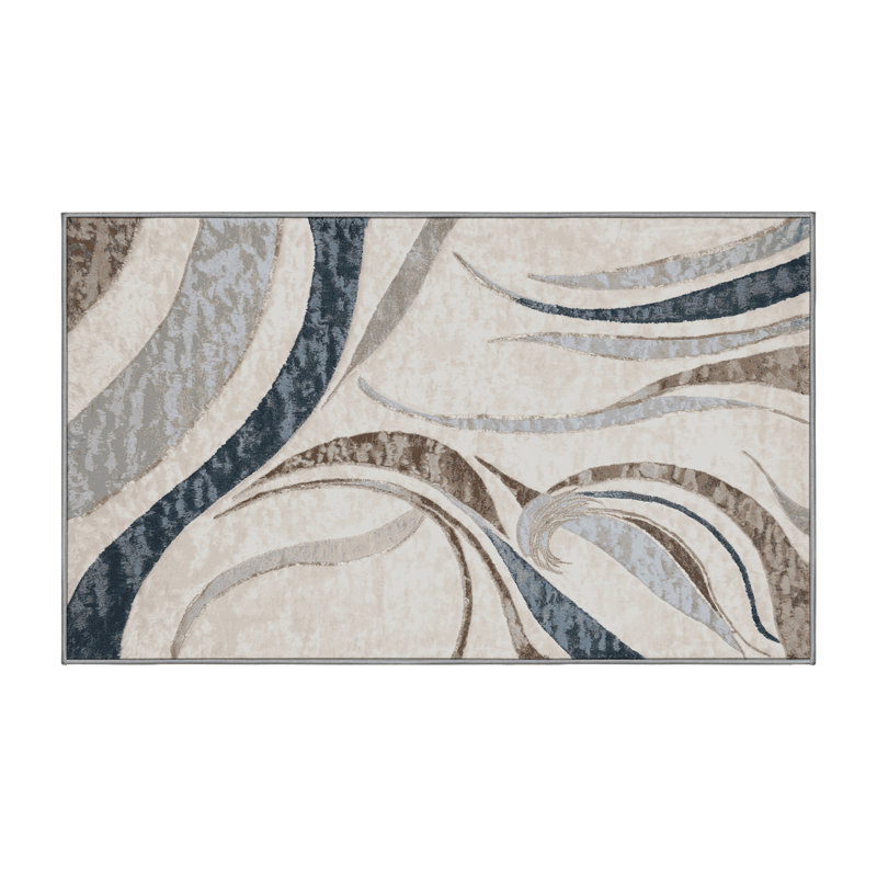 Tapis gris lavable à la machine, Rectangle 6 pi x 9 pi