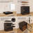 Single Sturdy & Convenient  Foldable  Cabinet, Durable Steel-Wood Combo with Anti-Slip Design & Quick Fold & Install, Easy to DIY Storage Container with door-1639495829