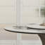 Ensemble de table de salle à manger de 59 po en pierre frittée ronde avec base en sablier en acier inoxydable noir - table de cuisine de luxe moderne d'aspect marbre pour 4 à 6 personnes, surface résistante aux égratignures et à la chaleur (seulement la table)