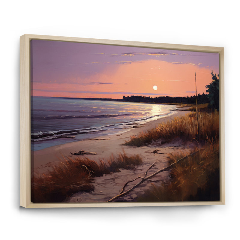 Impression sur toile Ocean Ocean Serenity, Cadre flottant brun, H 16 po x l 32 po x P 1 po