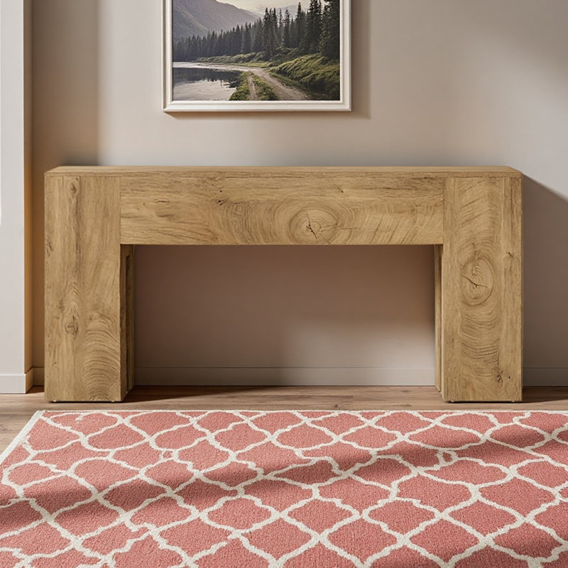 Table d'appoint rustique, console élégante en bois