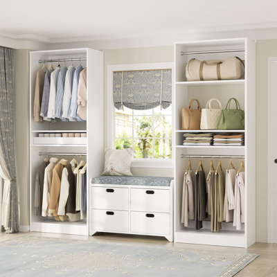 Closet System With 2 Hanging Rods