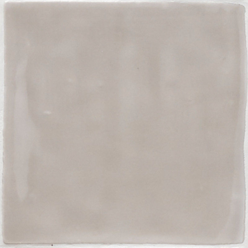 Maroc 5" x 5" Ceramic Zellige Look Glossy Wall Tile, Grigio