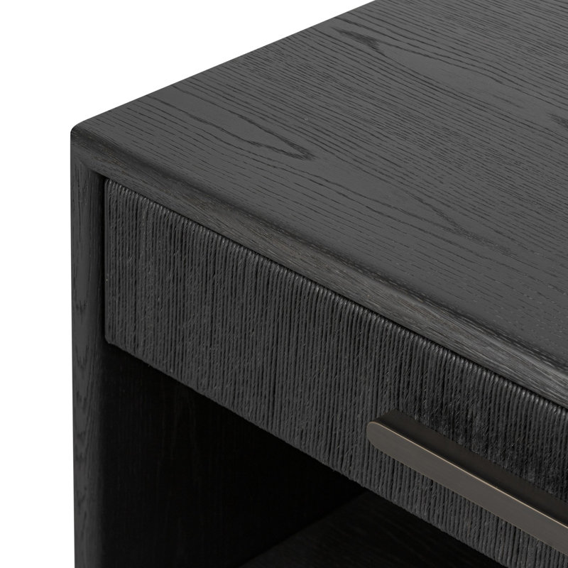 Rosenell Open Nightstand, Black