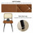 Bowens Tufted Faux Leather Upholstered Dining Side Chair with Ratten Back-1184536812