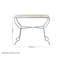102cm Glass Top Console Table