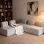 Fauteuil modulaire en sherpa avec assise profonde