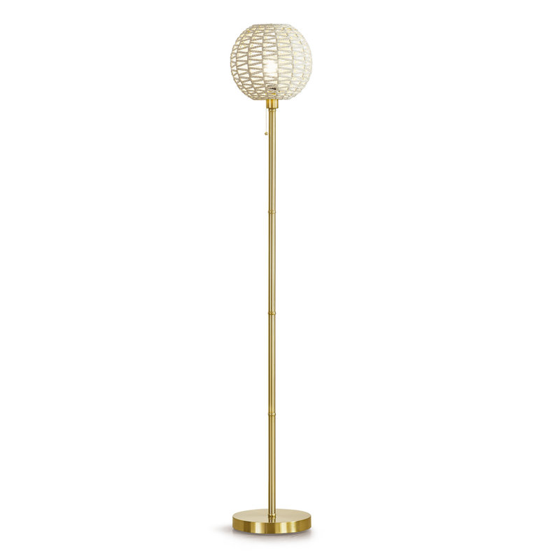 Lampe sur pied 68 po Ratibor, Laiton brossé