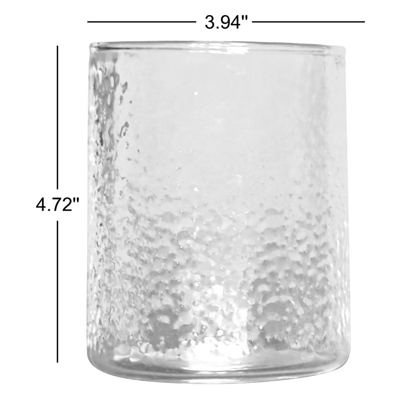 Vase de table en verre Turin, H 4,72 po x l 3,94 po x P 3,94 po