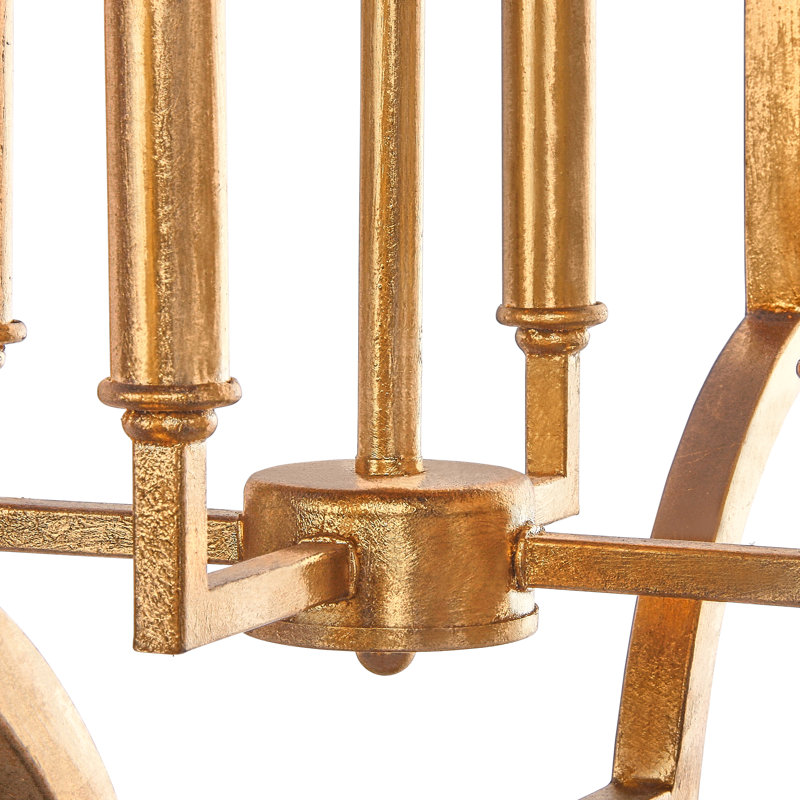 Hudson 4 - Light Lantern Geometric Chandelier, Gold Leaf