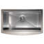 DuraSnow® ZLINE 33" Moritz Farmhouse Apron Mount Single Bowl Fingerprint Resistant Stainless Steel Kitchen Sink with Bottom Grid and Accessories
