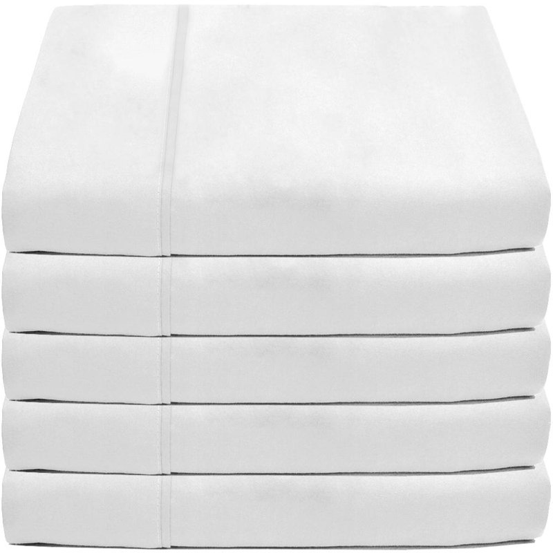 Microfiber/Polyester Flat Sheet, King Flat Sheet, White