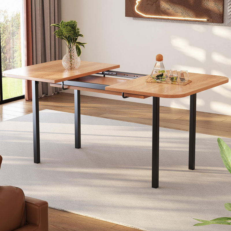 Arkisha Extendable Metal Base Dining Table