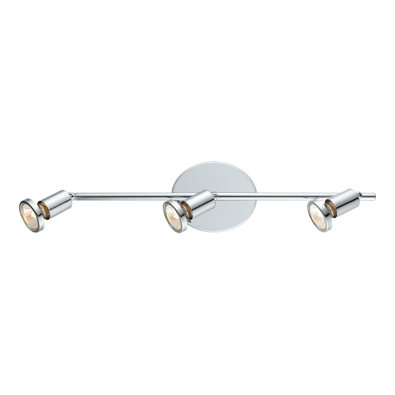 Nichols 4.92'' 3 -Light Fixed Track Track Kit with Dimmable and Adjustable Head, Chrome