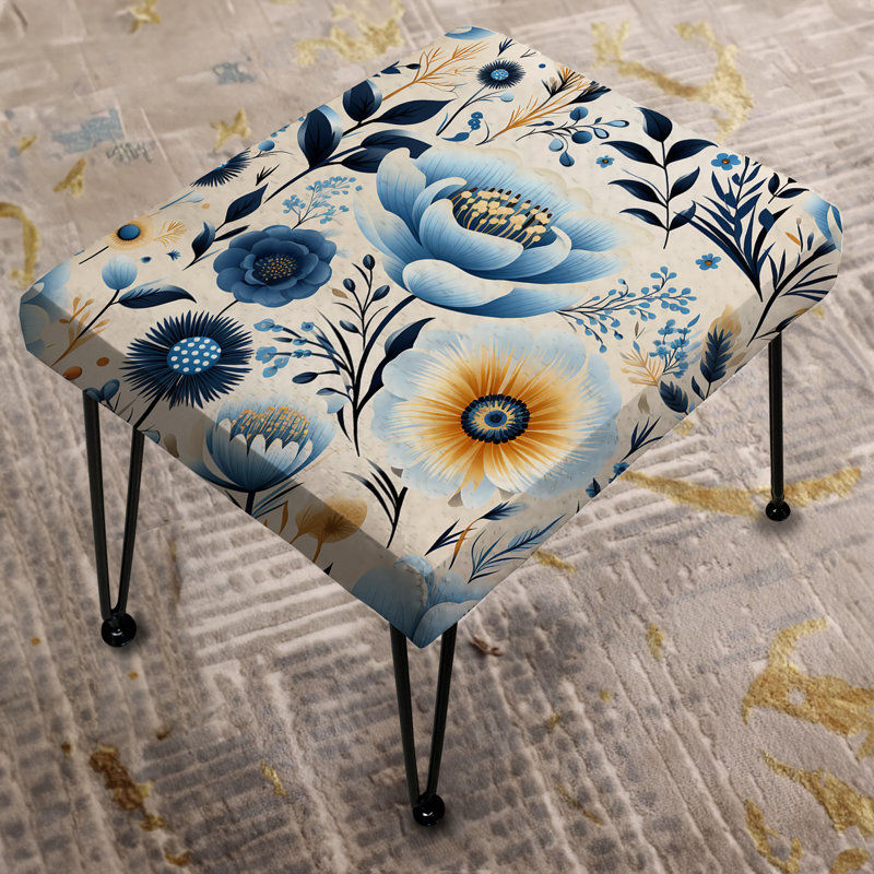 Motif floral bleu Bohemian Bliss