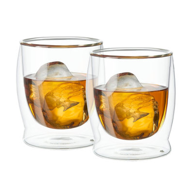 OGGI 2 - Piece 10oz. Glass Whiskey Glass Glassware Set