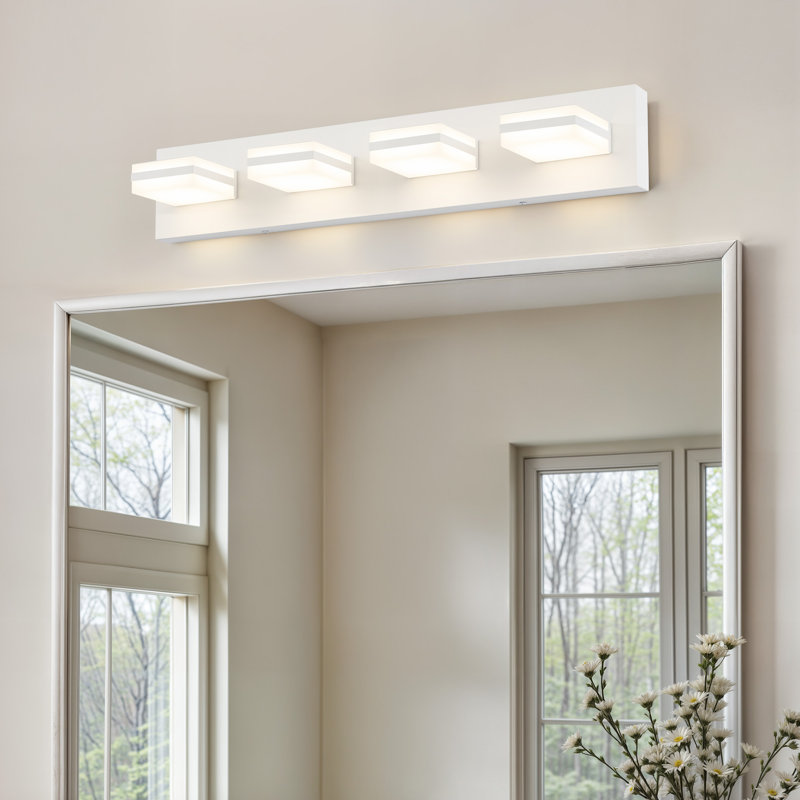 CCT Adjustable Modern LED Vanity Light with Memory Function Rotatable Shades, Chrome, 3