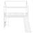 White Twin Size Loft Bed With Slide - Modern And Practical. Spacious Play Area. Frame. Assembly Tools Included. No Box Spring Required In Save Space Inspire Creativity. Pinewood. High Guardrail For .