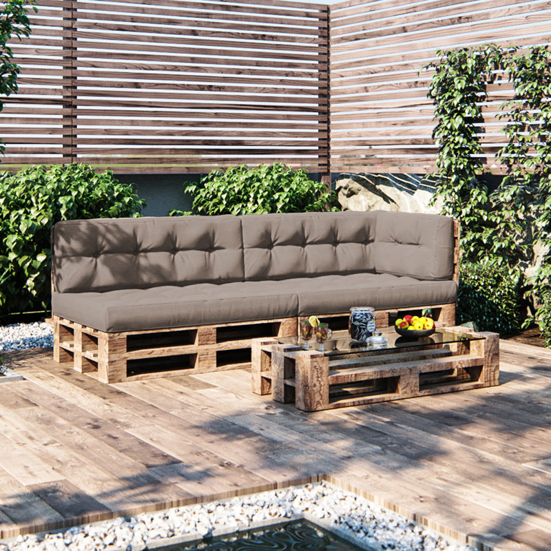 5 Piece Sofa Cushion Set, Taupe