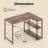 L-shaped Computer Desk With Power Outlets Adjustable Shelf Heavy-duty Metal Frame-1219861683