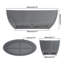  Baignoire de trempage autoportante 63 po. X 31 po. Terrazzo