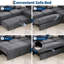 Canapé-lit modulaire à 7 places avec lit escamotable, rangement et revêtement en chenille, canapé convertible en U / L pour le salon