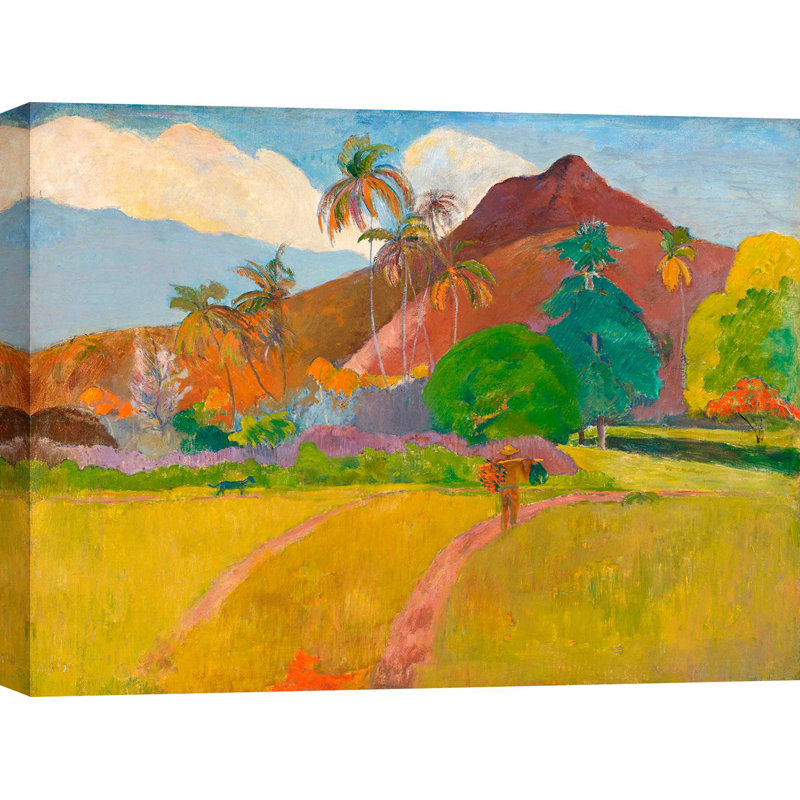 Tahitian Landscape by Paul Gauguin - Wrapped Canvas Print, 90cm H x 120cm W x 4cm D