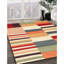 Tapis contemporain crème / rouge / gris-1846495957
