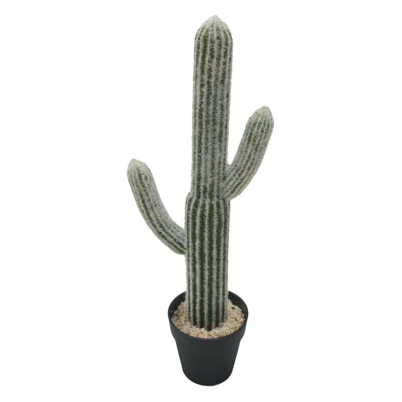 8x5x24.5"H Artificial Saguaro Cactus in Black Pot