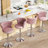 "Luxury Velvet Swivel Bar Stools - Adjustable Height, 360° Rotation & 350 lbs Capacity for Kitchen/Bar-48192511-47654293