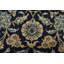 Tapis traditionnel rétro en laine bleue noué à la main 10 pi 3 po x 13 pi 5 po