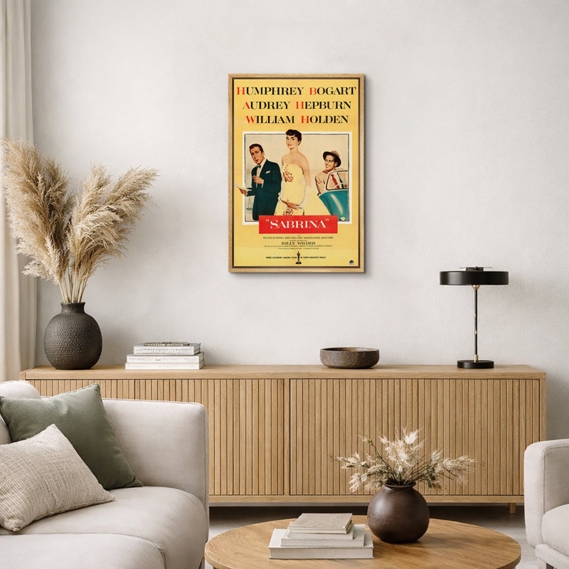 Affiche de Sabrina, H 24 po x l 16 po x P 1,5 po, Cadre flottant naturel