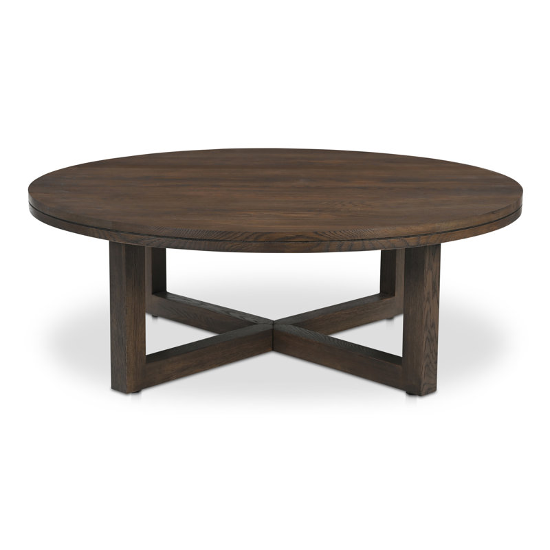Joel Solid Wood Coffee Table, Dark Brown