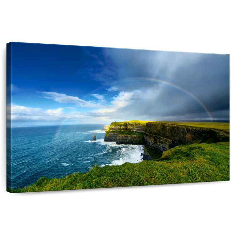 Sebbie Falaises de Moher après la pluie, H 20 po x l 30 po