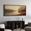 "Golden Autumn River", art mural sur toile encadré - Scène de forêt d'automne tranquille pour le salon ou le bureau-115165104-115165102