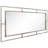 "Antique Champagne Rectangular Beveled Mirror" Featuring a Iron Pipe Frame