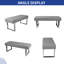 Banc rembourré en similicuir Cialan avec structure en acier inoxydable-35640927-12002532