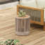 Ensemble de table industrielle rustique, table basse et table d'appoint avec corde tissée, ensemble de table élégante-219064522