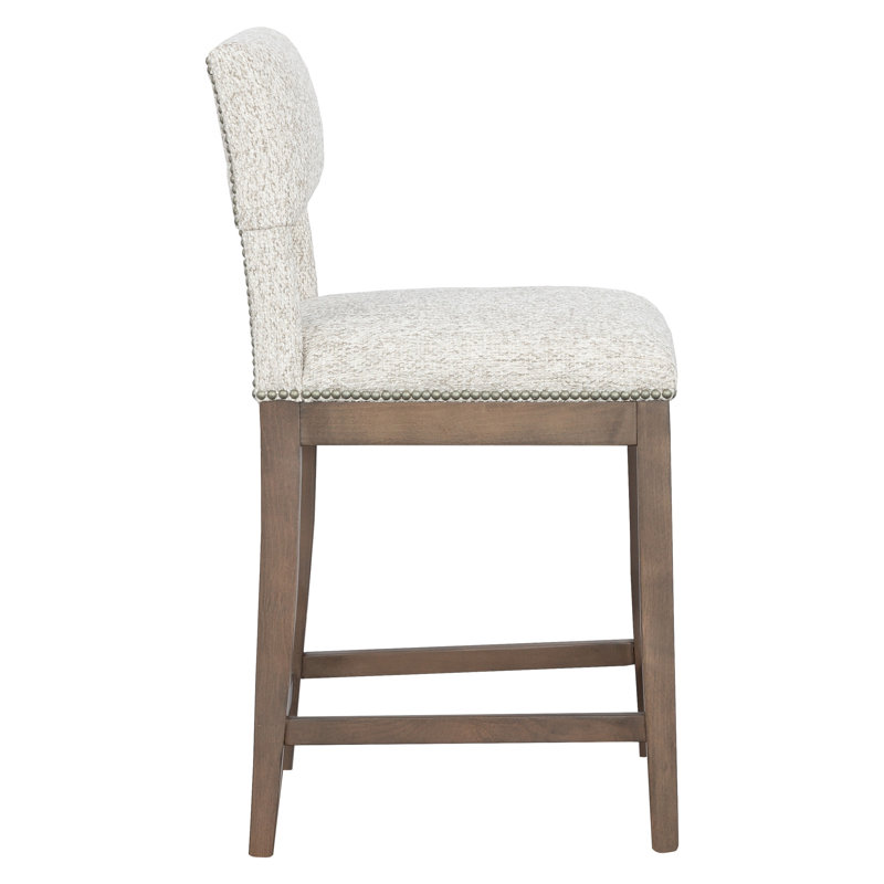 Tabouret de comptoir Arie, Amande chamois, À hauteur de comptoir, Orge 8789