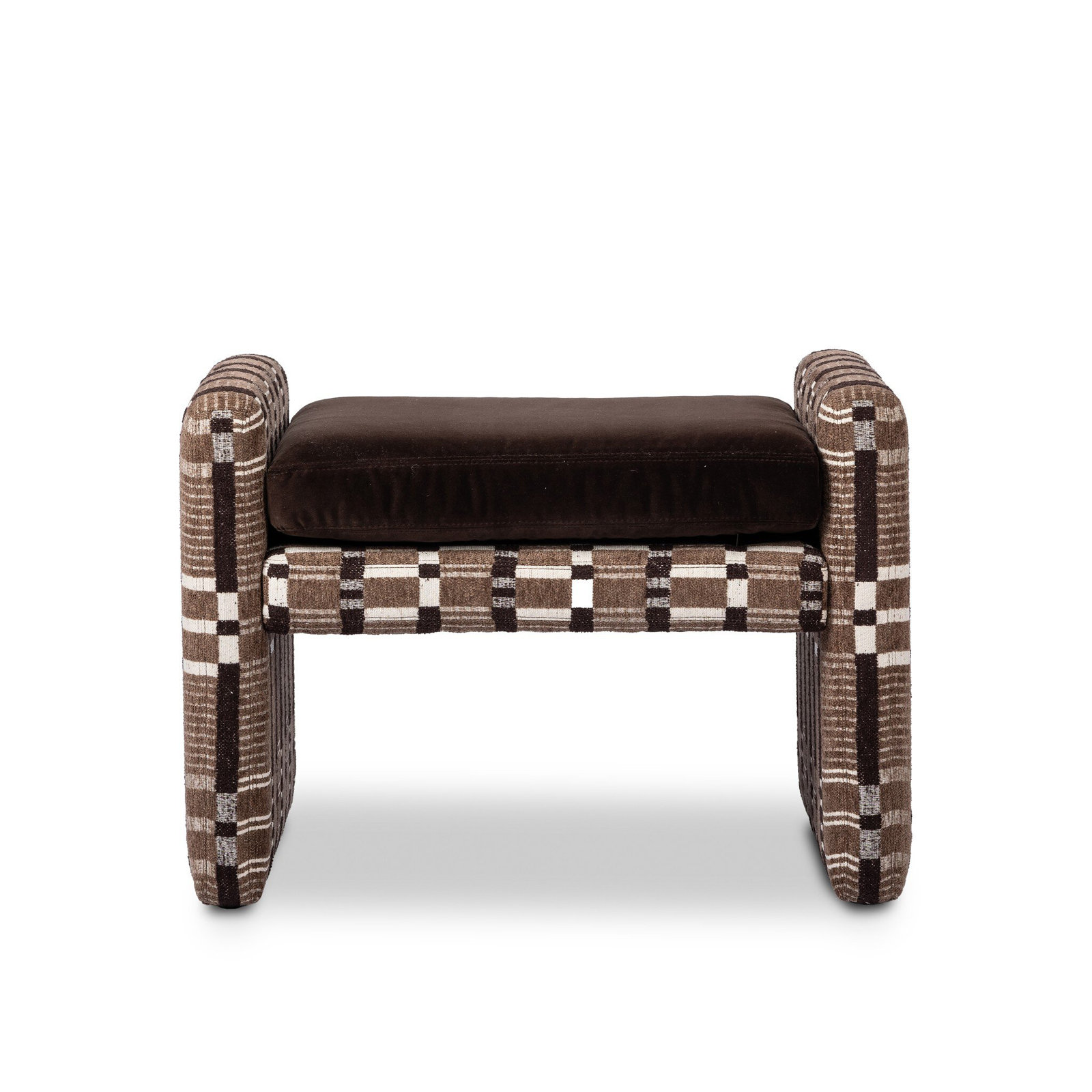 Upholstered Ottoman, Cream