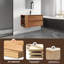 Meuble-lavabo mural moderne 36 po avec tiroir en céramique à fermeture en douceur