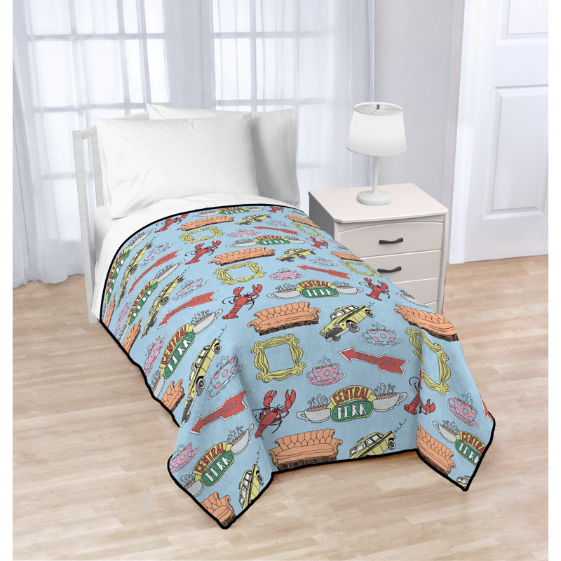 Friends Spring Doodles Silk Touch Throw Blanket
