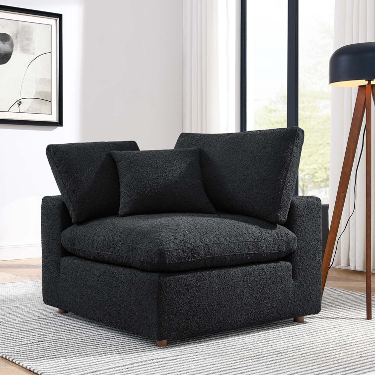 Modway Commix Down Filled Overstuffed Boucle Fabric Corner Chair