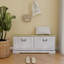 Banc de rangement pour chaussures avec 2 tiroirs rabattables