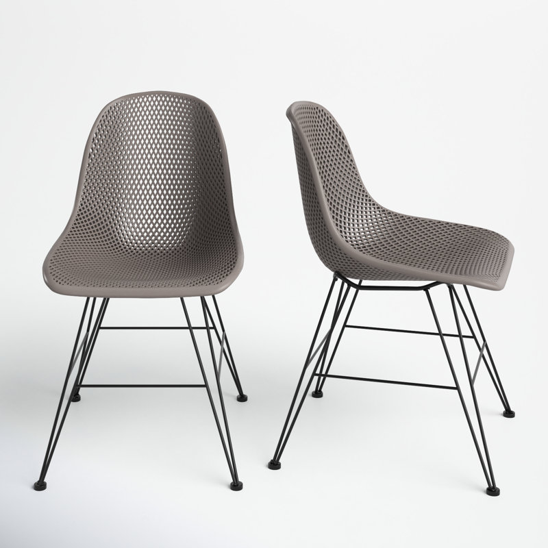 Dusti Outdoor Dining Side Chair, Gray