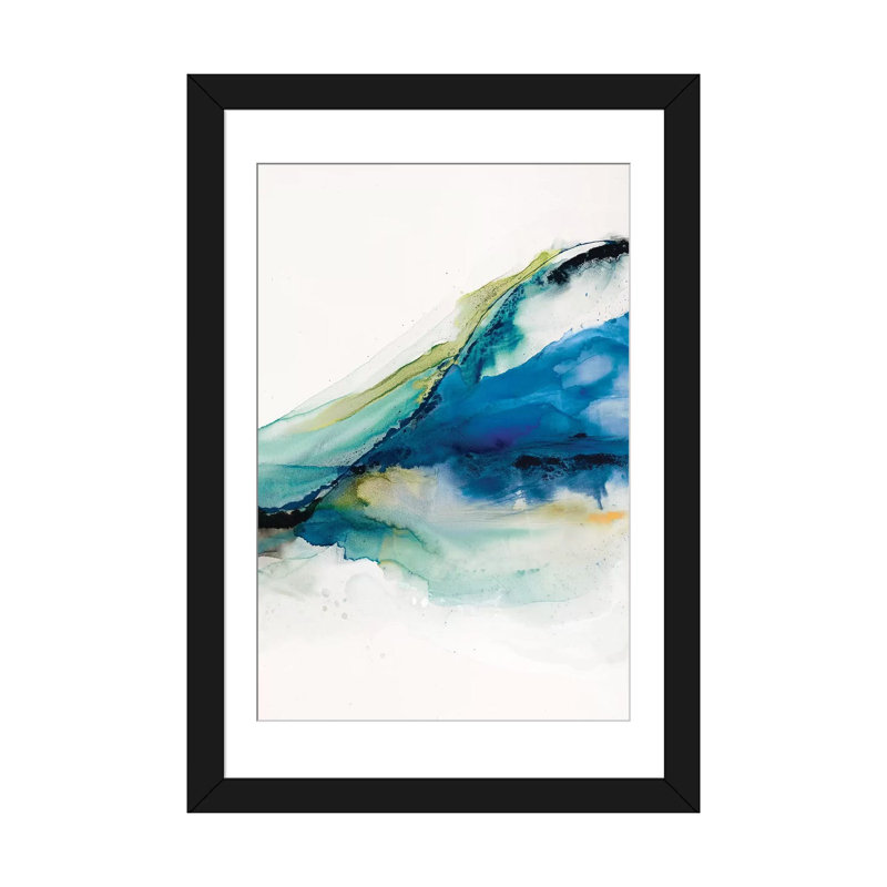 «Abstract Terrain IV» par Sisa Jasper, impression sur toile tendue, H 32 po x l 24 po x P 1 po, Papier d'art encadré noir