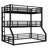 Bunk Bed, Heavy-Duty Metal Triple Bunk Bed with Guardrails and Noise-Reducing Design, Space-Saving-2088048287-2088626330