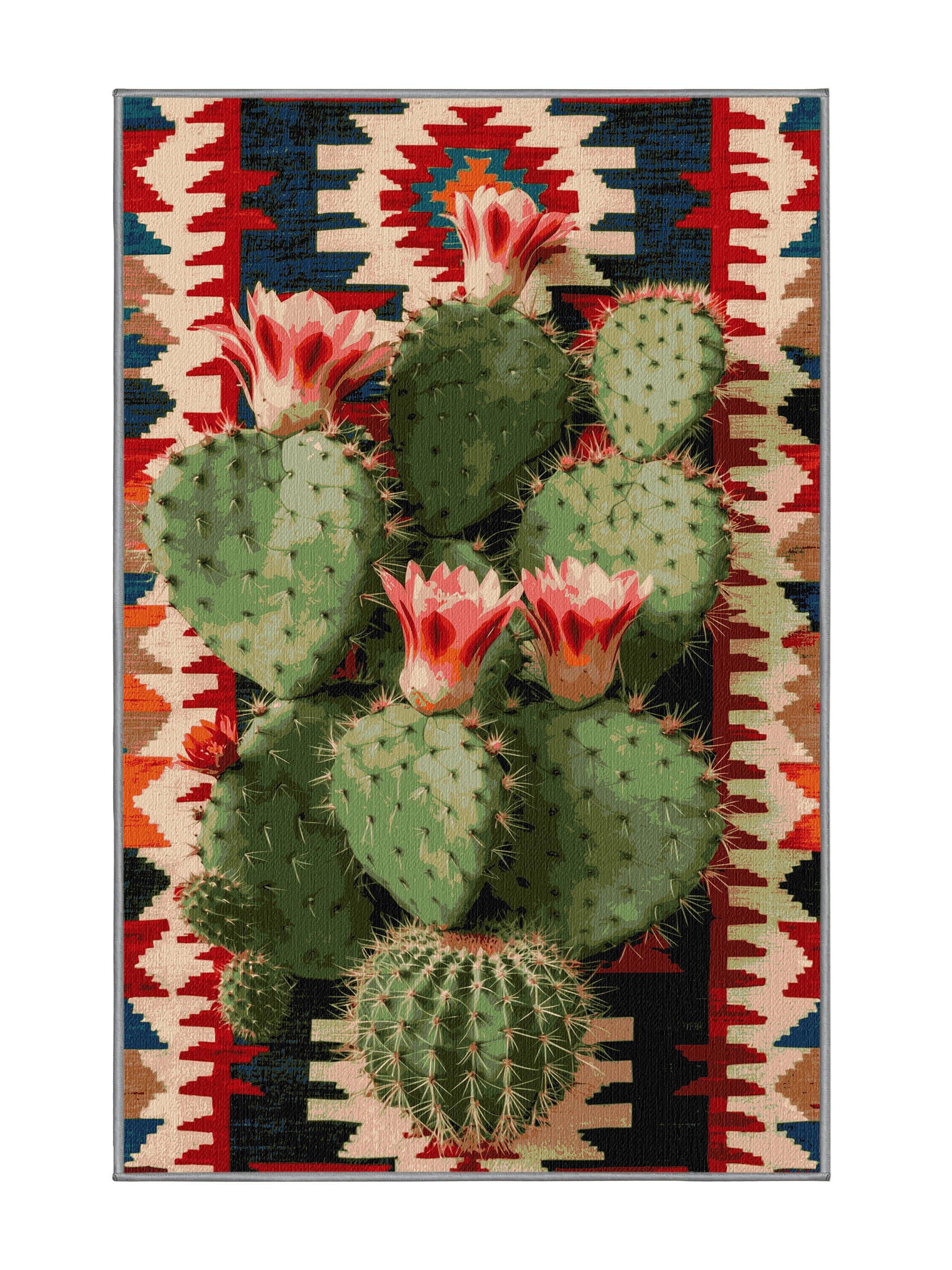 Foundry Select Washable Prickly Pear Southwestern Area Rug | Wayfair